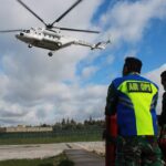 Satgas Indobatt Laksanakan Patroli Udara Pakai Helikopter MI-8