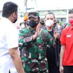 Panglima TNI dan Kapolri Tinjau Pelaksanaan Vaksinasi Drive Thru di Lanud Soewondo Medan