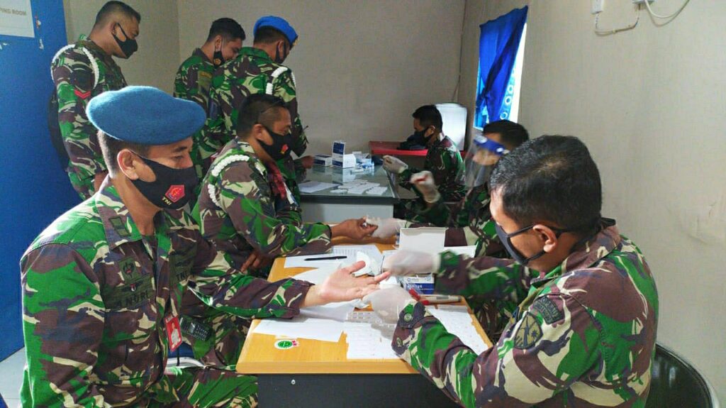 Lanud RSA Rapid test tahap Dua  seluruh personel Dan Keluarga Besar