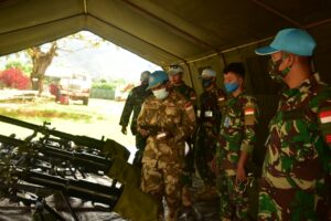 Hasil Inspeksi Satgas TNI Konga XXXIX B RDB Dinyatakan Sangat Baik