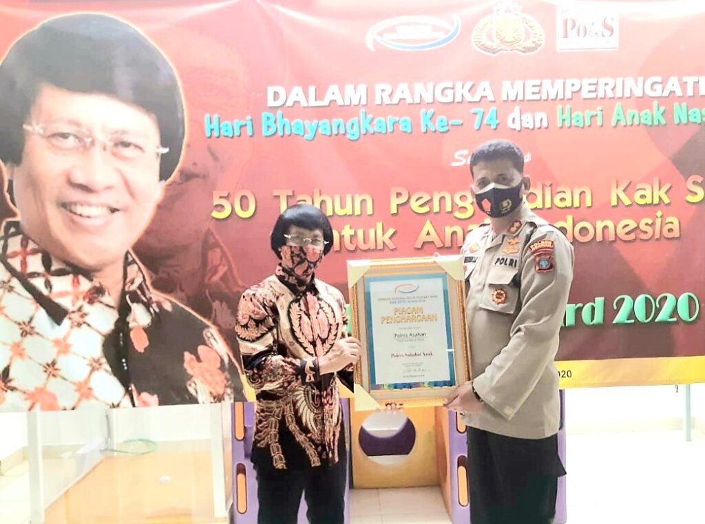 Kapolres Asahan Nugroho DK Raih Penghargaan Kak Seto Award dan Polis Award 2020