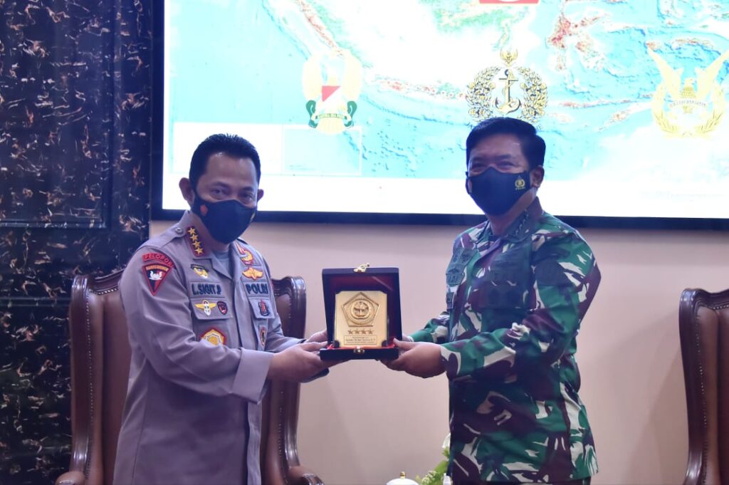 Hari ini Panglima TNI Terima Silaturahmi Kapolri Listyo Sigit Prabowo Di Mabes TNI