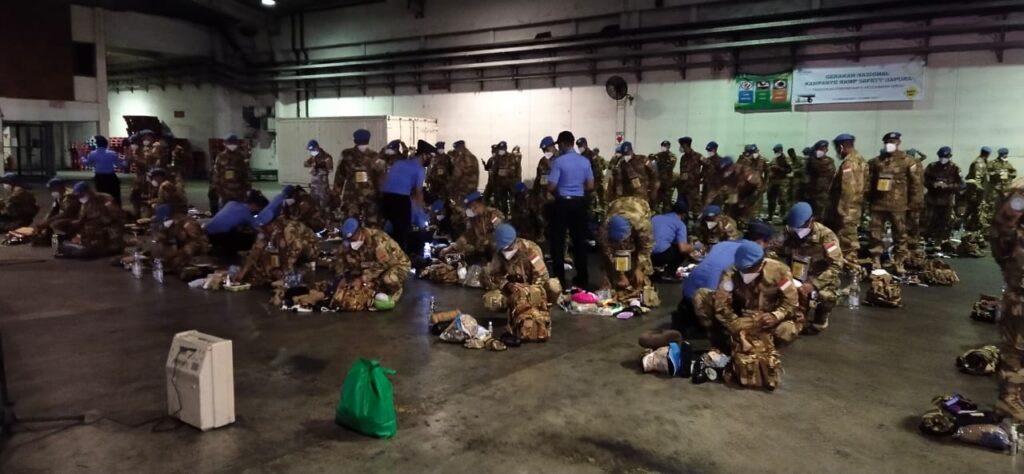205 Pasukan Satgas Batalyon Gerak Cepat TNI ke Afrika Tengah