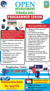 Kominfo KKA: Pengumuman Rekrutmen Calon Tenaga Ahli Senior Programmer