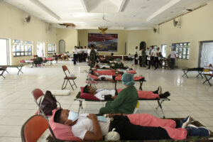 POMAL Lantamal 1 Ikut Donor Darah Sukseskan HUT KE 75