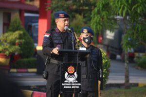 Akhir Bulan Dua, 100 Personel Satbrimob Polda Kepri Pulang dari Papua