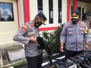 Kapolres Natuna Cek Senpi Anggota Hindari Penyalahgunaan
