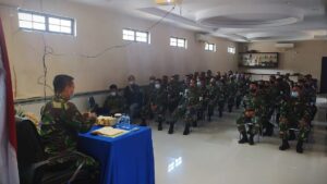 Prajurit Bersama PNS Lanal Tarempa Hadir Entry Brifing Danlanal