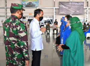 Atas Nama Negara Joko Widodo Siap Bangun Rumah dan Pendidikan Keluarga Nanggala 402