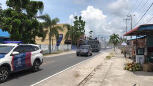 Tekan Angka Penyebaran Covid-19, Polres Natuna Kerahkan kendaraan taktis