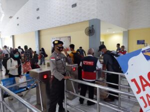 Dari Pelabuhan Polsek Batam Himbau Tetap Jaga Protokol Kesehatan