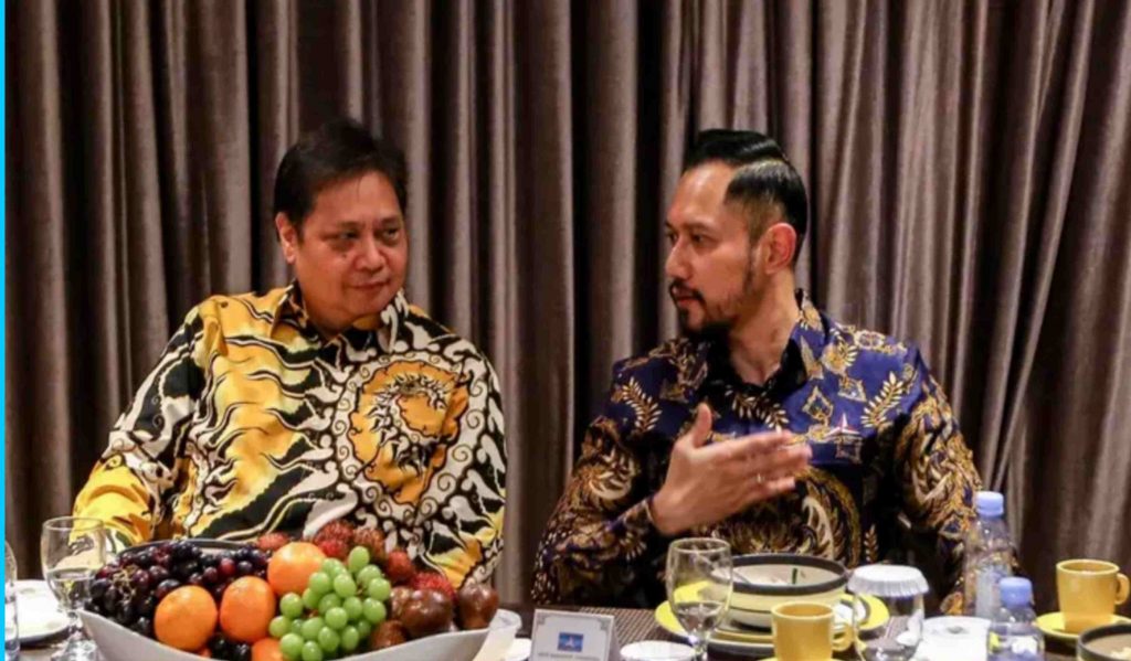 Foto: Ketua Umum Partai Demokrat Agus Harimurti Yudhoyono atau AHY menyambangi Kantor DPP Partai Golkar, Jakarta Barat, Kamis 25 Juni 2020 malam.