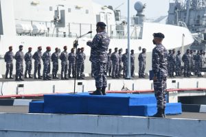 Laksamana Muda TNI Abdul Rasyid Pimpin Apel Khusus di Satuan Koarmada I