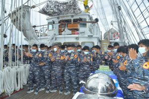 Peringatan HUT KRI Bima Suci Ke-4 Dilaksanakan Di Laut Sulawesi