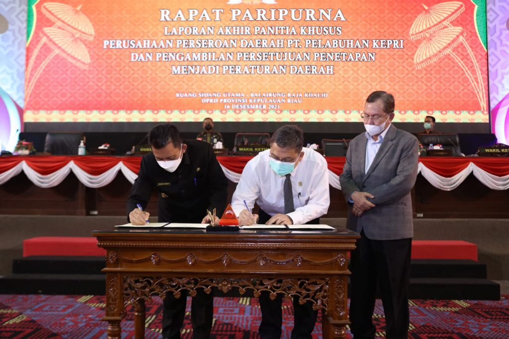 Akhirnya Setelah Ditimbang Mendagri Perda PT. Pelabuhan Kepri Perseroda Disahkan
