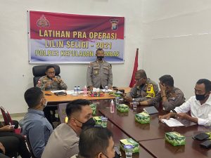 Polres Anambas Lakukan Latihan Operasi Lilin Seligi