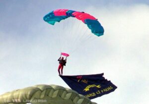 Lanud Raden Sadjad Dukung Terjun Payung Prajurit Denhanud 477 Kopasgat TNI AU Natuna