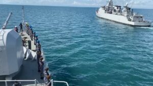 Dua Kapal Perang Satkor Koarmada II Laksanakan Pengamanan Di Perairan Ambalat