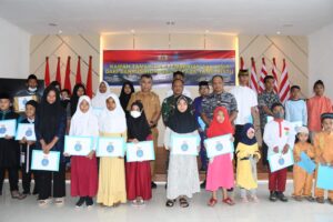 Focus Group Discussion di KRI Spica 934, Danpushidrosal Berikan Tali Asih Bagi Yatim Piatu