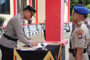 7 Pejabat Utama Polres Kepulauan Anambas Lakukan Upacara Sertijab