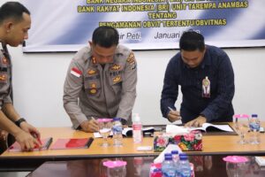 Polres Kepulauan Anambas Tandatangani MoU PKS dan PKT Bersama Pihak Perbankan