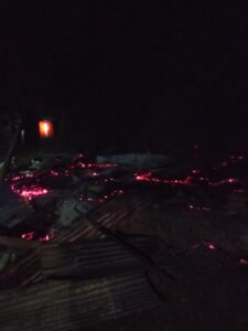 Sebuah Rumah Kebun di Desa Tarempa Barat Daya Hangus Dilahap Api