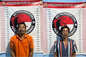 Satresnarkoba Polres Kepulauan Anambas Kembali Amankan 2 Tersangka Narkoba