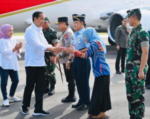 Danlanud Abd Saleh Sambut Kedatangan Presiden RI