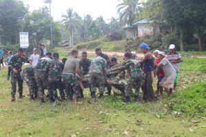 Prajurit Batalyon Komposit 1 Gardapati Melaksanakan Karya Bhakti