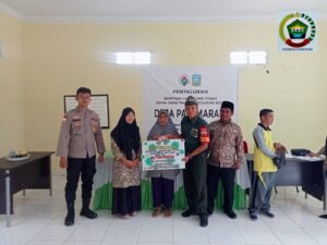 Sertu Maraluat Hasibuan Hadiri Penyaluran BLT DD Desa Payamaram