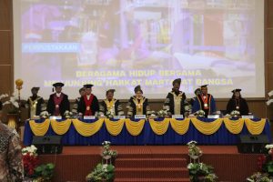 Rektor Uniba Kukuhkan Prof Soerya Respationo Guru Besar Ilmu Hukum Tata Negara