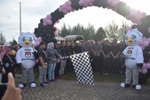 KPU Natuna Sosialisasikan Pemilu 2024 Sembari Jalan Sehat