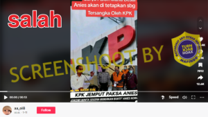 [HOAKS] Anies mundur dari Pilpres 2024 setelah ditetapkan jadi tersangka KPK