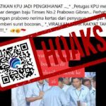 [CEKFAKTA] HOAX, Petugas KPU Menyusup Pendukung Prabowo dan Beri Bocoran Debat