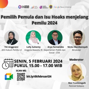 AMSI Dan Koalisi Cek Fakta Gelar Diskusi Penguatan Imunitas Pemilih Pemula Dari Hoaks