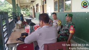 Koptu Suhendra Pam Monitoring Rapat Pleno Rekapitulasi Hasil Penghitungan Suara di Siantan Tengah