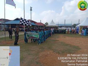 Serma Suriyatno Hadiri Pelepasan Pawai MTQH Ke VIII Kecamatan Palmatak