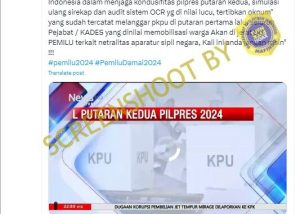 [SALAH] Pelaksanaan Jadwal Dari KPU Pilpres Putaran Kedua