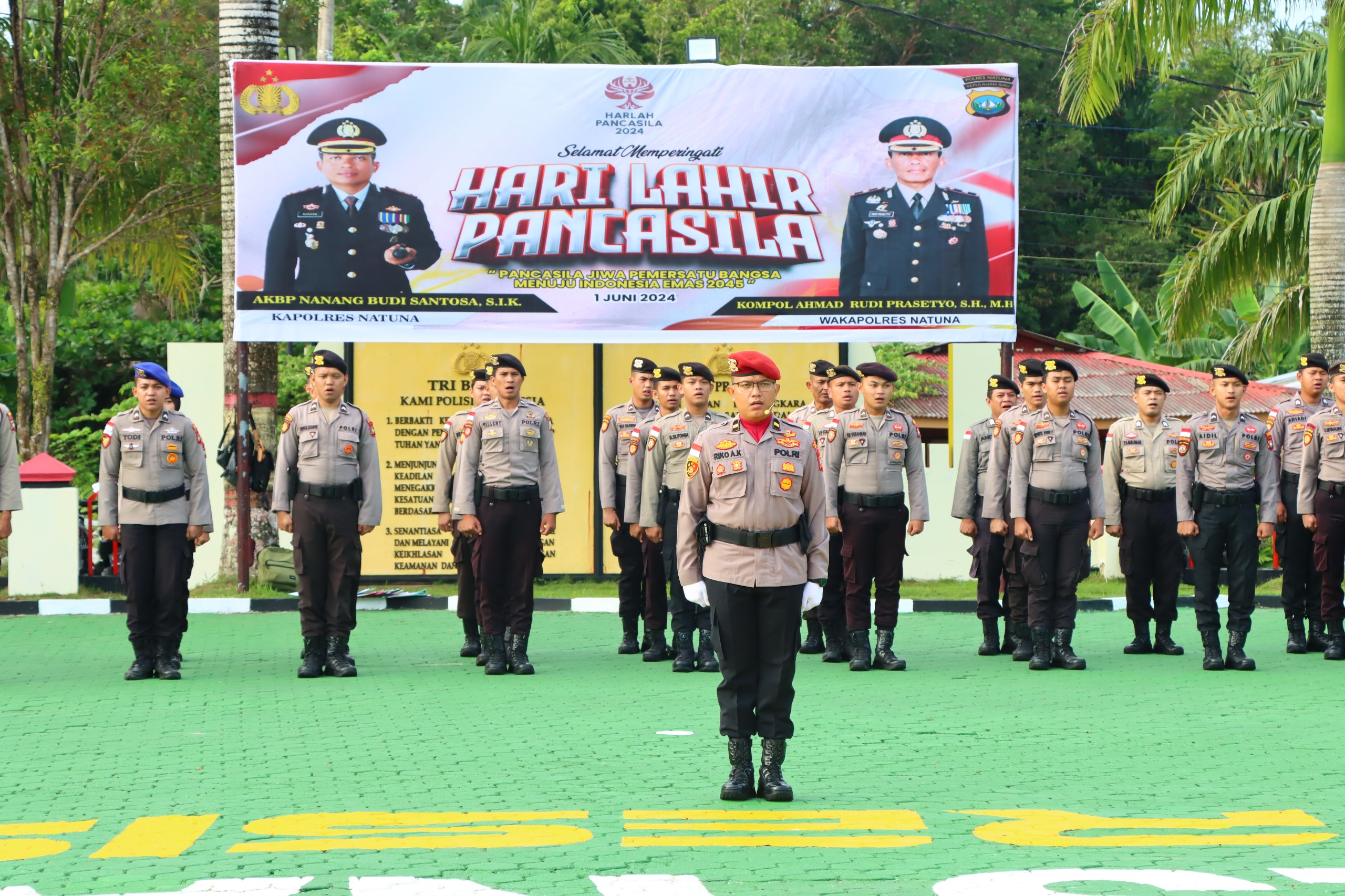 Kapolres Natuna AKBP Nanang Budi Santosa, S.I.K,.MH pimpin Upacara Peringatan Hari Lahir Pancasila 1 Juni