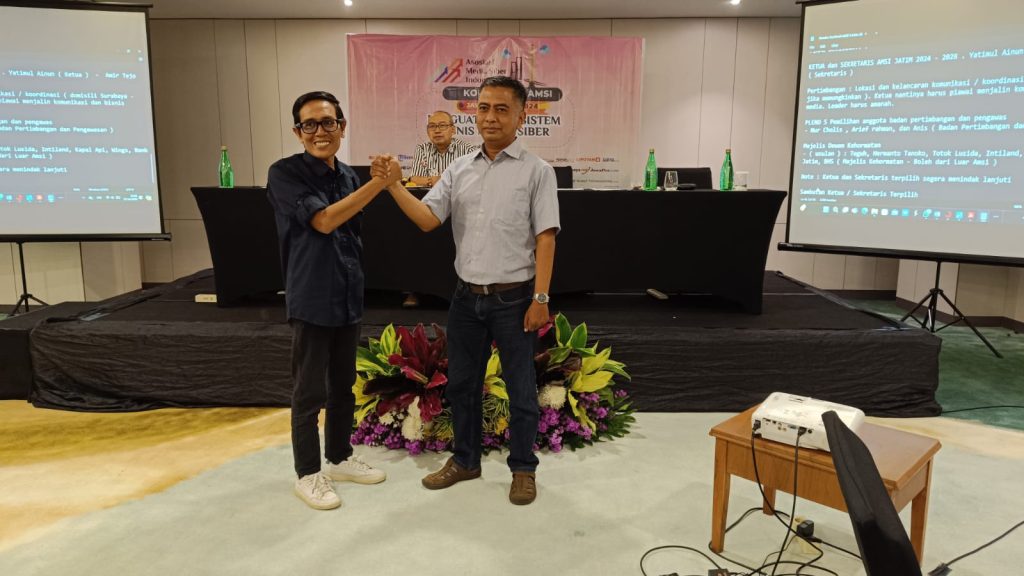 Yatimul Ainun dan Amir Tejo terpilih secara mufakat untuk memimpin AMSI Jatim