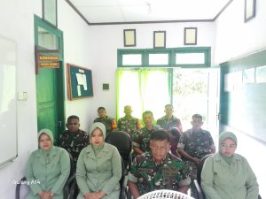 Danramil Palmatak Beserta Anggota Ikuti Vicon Kunker Kasad AD