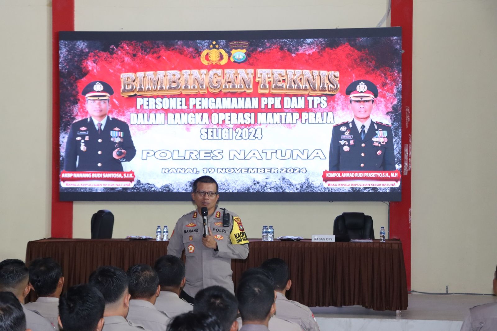 Kapolres Natuna AKBP Nanang Budi Santosa, S.I.K dengan para Kasatgas OMP Seligi 2024