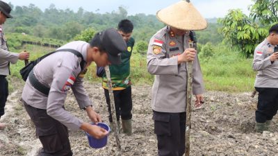 Polres Natuna Ikut Ambil Bagian Penanaman Jagung Serentak Ketahanan Pangan