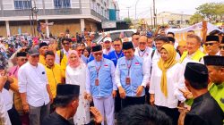Tradisi Melayu, Ansar-Nyanyang tiba kantor KPU Kepri pada pukul 11.30 wib untuk mendaftarkan diri sebagai pasangan calon Gubernur dan Wakil Gubernur Kepri pada Pilkada 2024, disambut dengan pencak silat