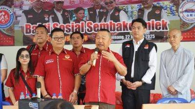 merayakan Hari Raya Imlek disambut antusias oleh warga dan berlangsung lancar di Vihara King Kong San Suka Berenang, Rabu, 22 Januari 2025.