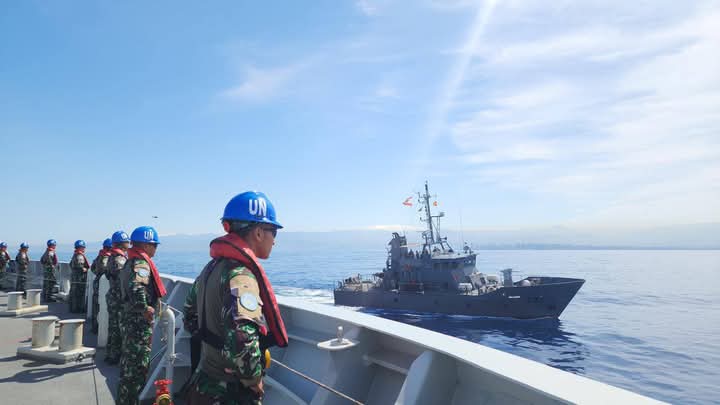 Maritime Task Force (MTF) TNI Kontingen Garuda XXVIII-P/UNIFIL, melaksanakan latihan laut bersama Angkatan Laut Lebanon (Lebanon Armed Forces - Navy/LAF-N) di perairan Laut Mediterania.