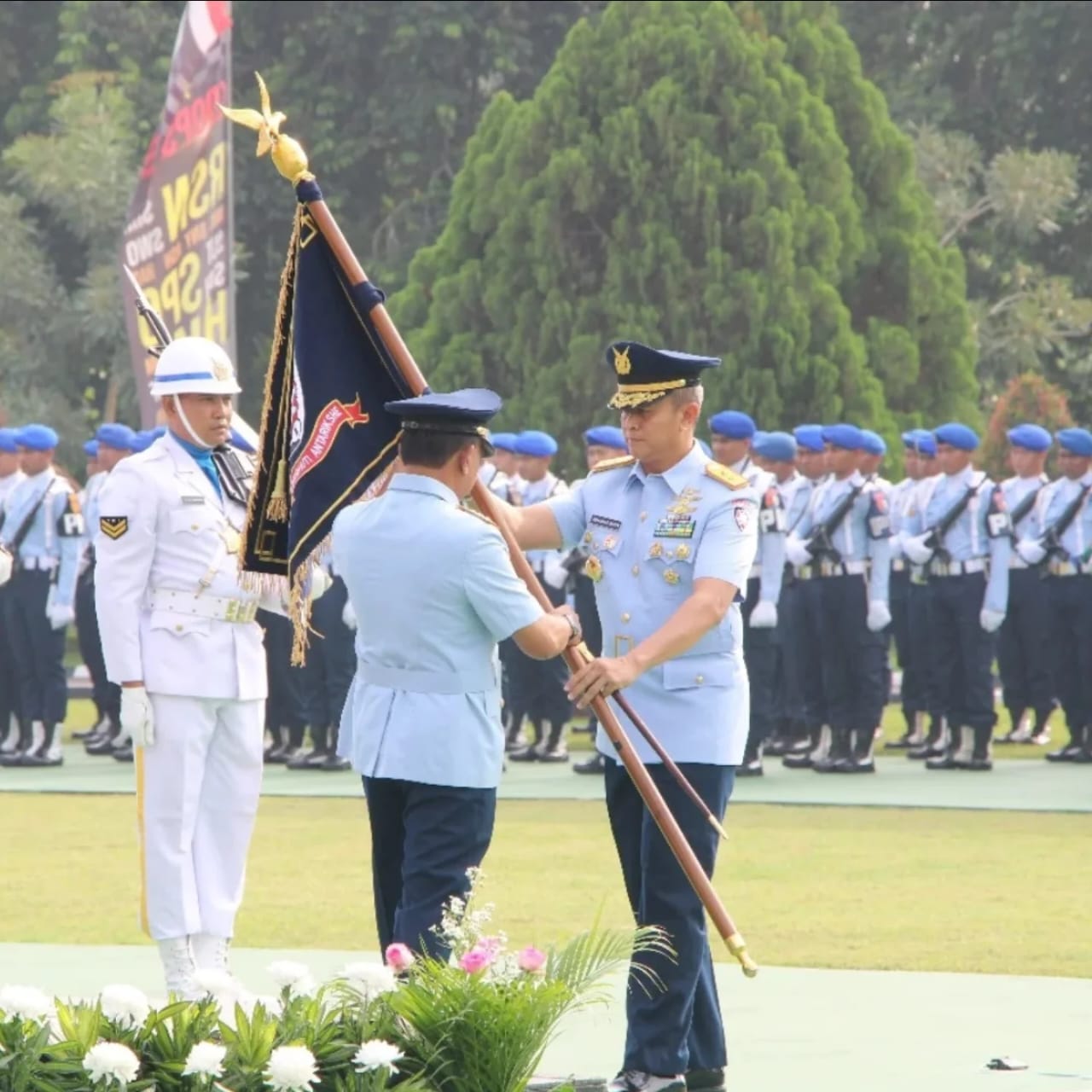 Komandan Lanud RSA dan Ketua PIA Ardhya Garini Berpartisipasi dalam Momen Penting Rotasi Kepemimpinan TNI AU