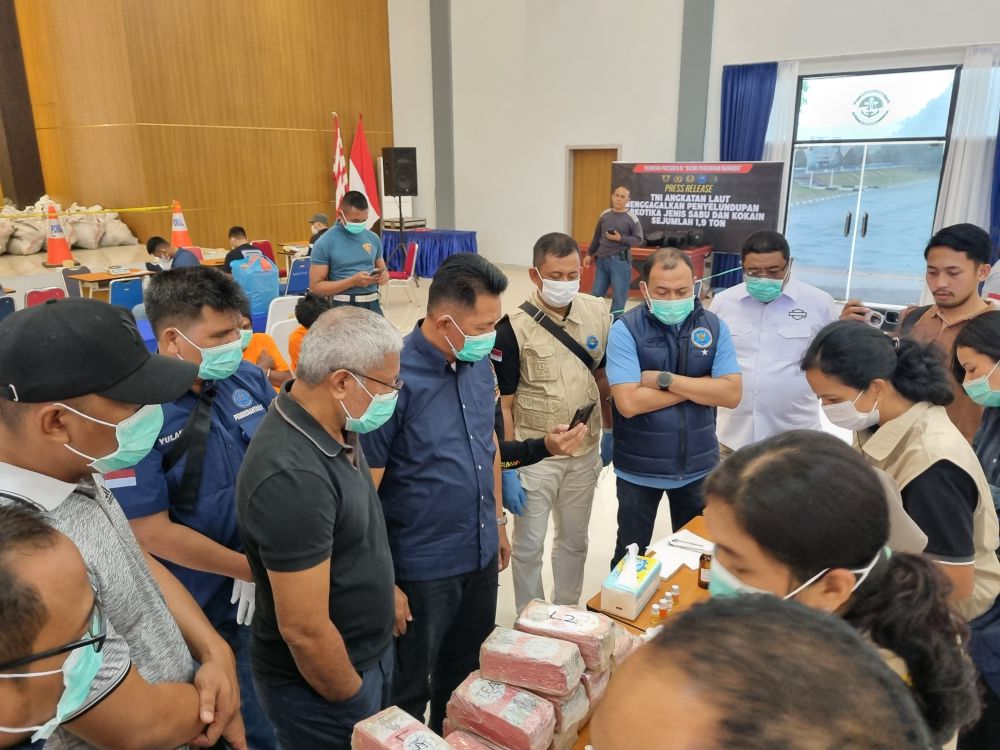 Pangkalan Utama TNI AL IV (Lantamal IV) bersama Badan Narkotika Nasional (BNN) RI, Pemerintah Provinsi Kepulauan Riau, dan PT. Pegadaian melakukan penimbangan ulang