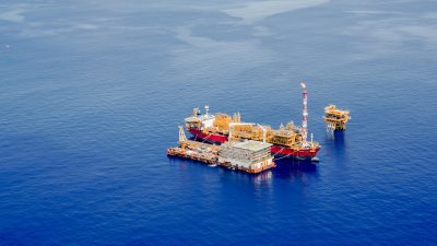 Floating Production Storage and Offloading (FPSO) Marlin Natuna dan Belanak di perairan Laut Natuna Utara