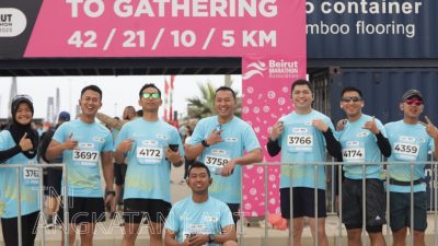 Satgas TNI UNIFIL Berlari untuk Perdamaian di Beirut Marathon 2025, Dukungan Penuh dari Laksamana Muhammad Ali